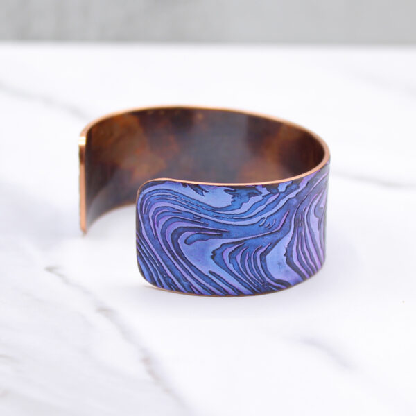 Damascus Pattern Copper Bracelet