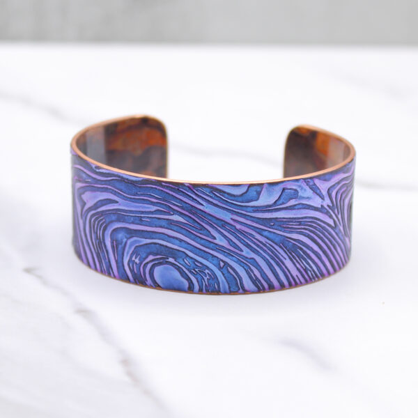 Damascus Pattern Copper Bracelet