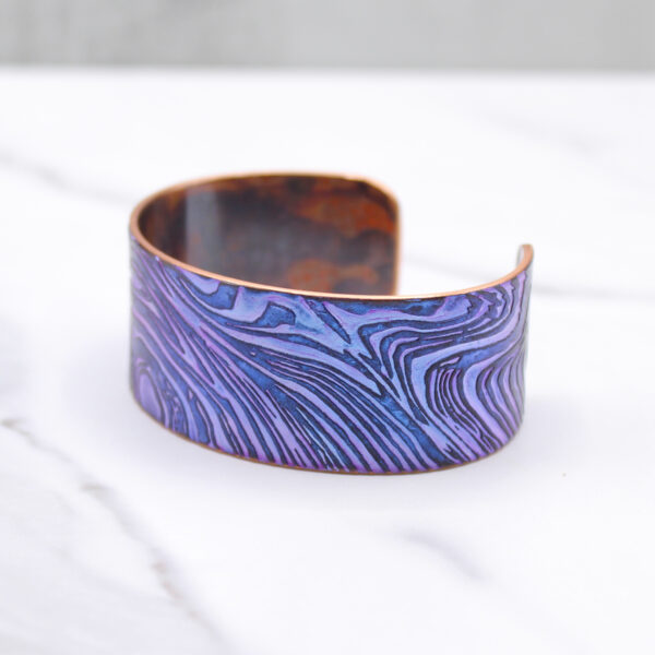 Damascus Pattern Copper Bracelet