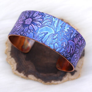 Prairie Wildflowers Handmade Copper Bracelet