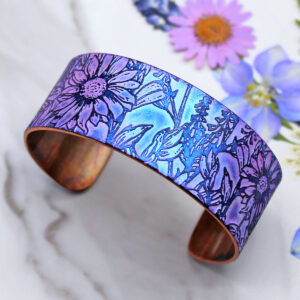 Prairie Wildflowers Handmade Copper Bracelet