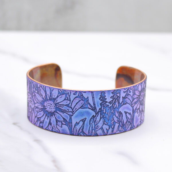 Prairie Wildflowers Handmade Copper Bracelet