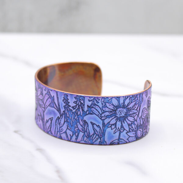 Prairie Wildflowers Handmade Copper Bracelet