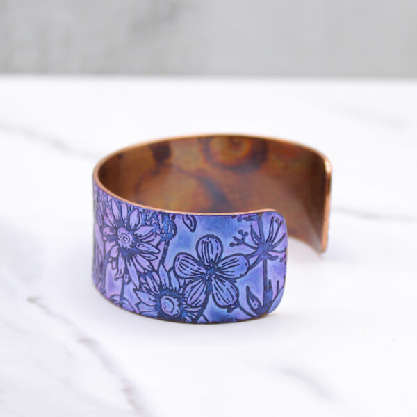 Prairie Wildflowers Handmade Copper Bracelet