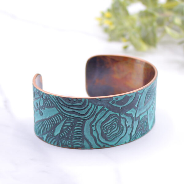 Abstract Floral Copper Bracelet