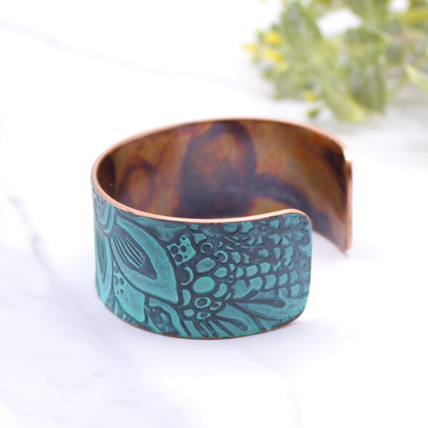 Abstract Floral Copper Bracelet