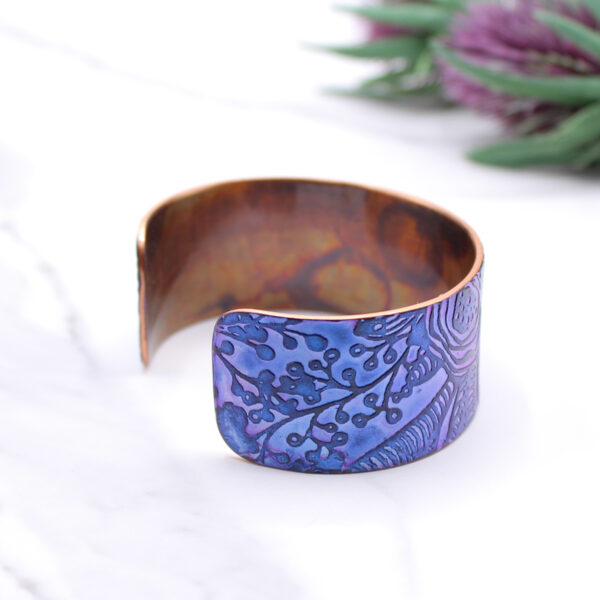 Abstract Floral Copper Bracelet