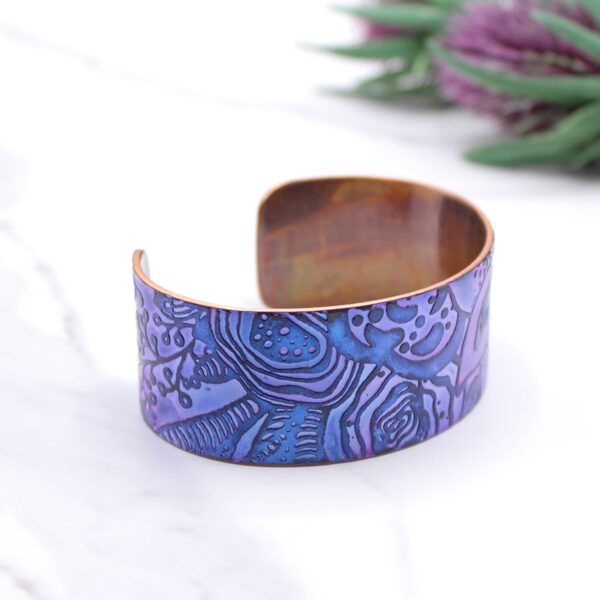 Abstract Floral Copper Bracelet