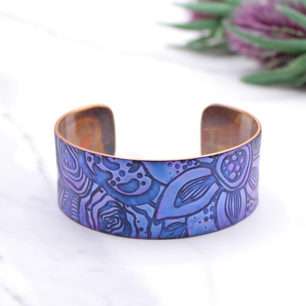 Abstract Floral Copper Bracelet