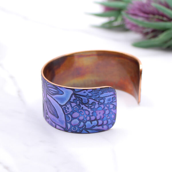 Abstract Floral Copper Bracelet