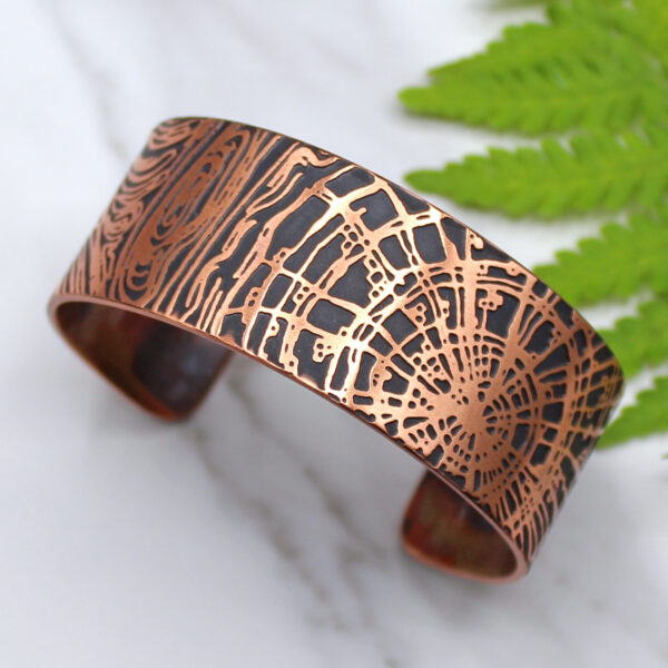 Wood Grain Copper Cuff