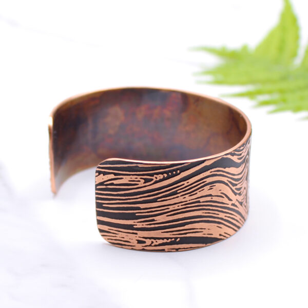 Wood Grain Copper Cuff