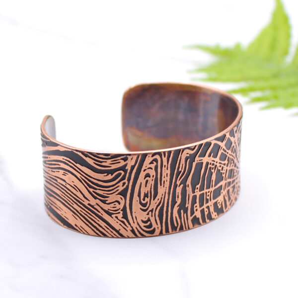 Wood Grain Copper Cuff