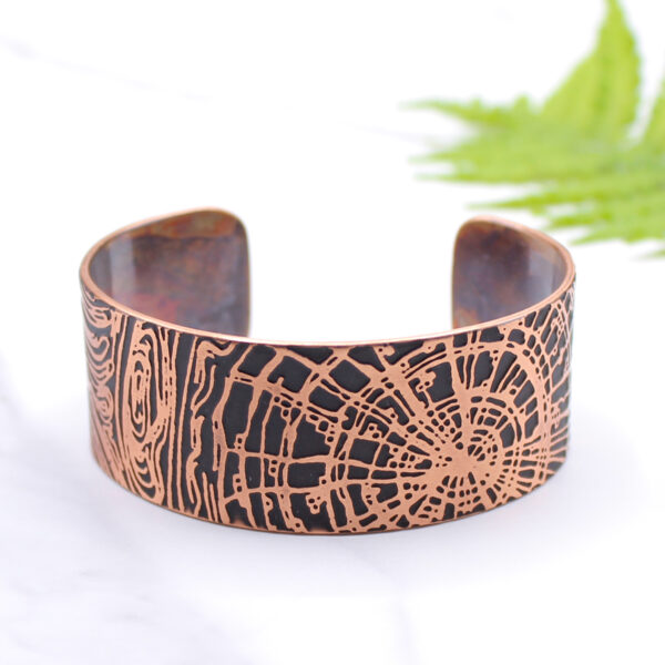 Wood Grain Copper Cuff