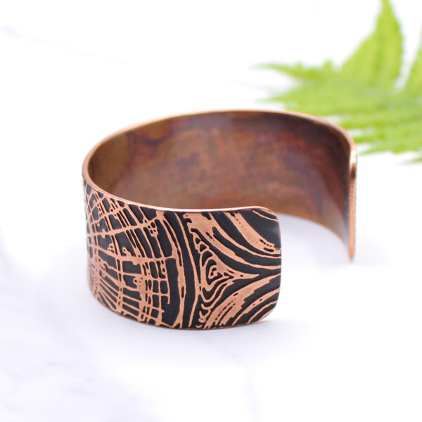 Wood Grain Copper Cuff