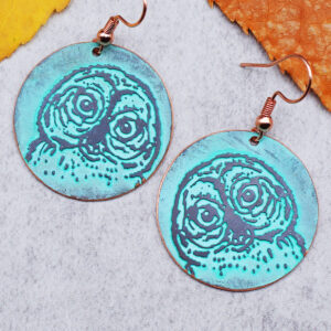 Curious Owls Copper Earrings