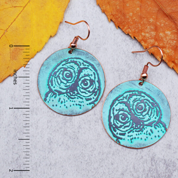 Curious Owls Copper Earrings