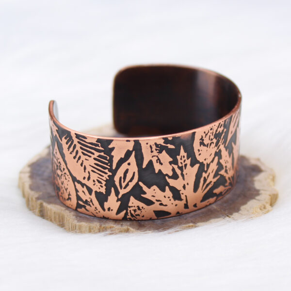 Copper Leaf Cuff Bracelet