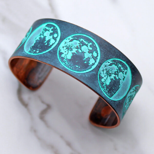 Moon Phases Copper Bracelet