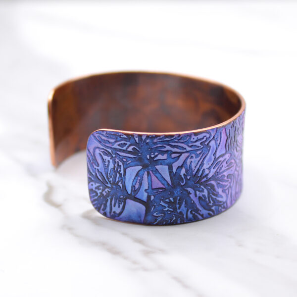 Bumble Bee & Wildflowers Copper Bracelet