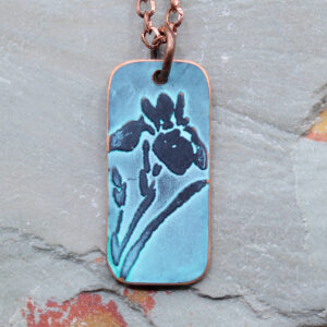 Copper Iris Necklace