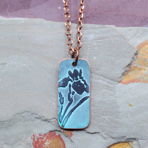 Copper Iris Necklace