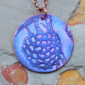 Handmade Copper Raspberry Necklace