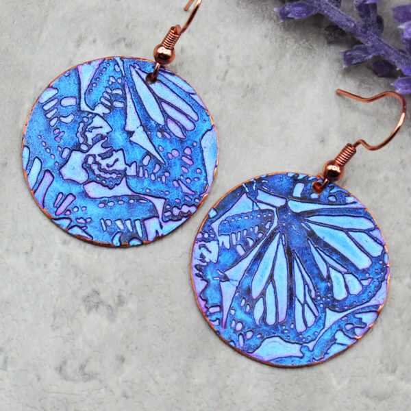 Butterfly Menagerie Copper Earrings