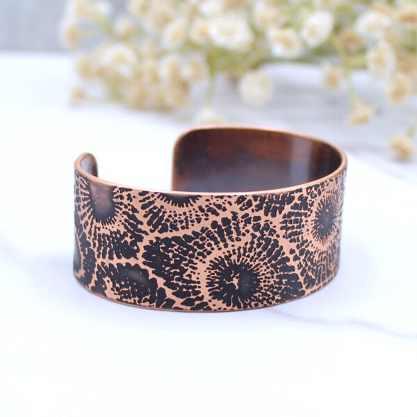 Handmade Copper Petoskey Stone Bracelet