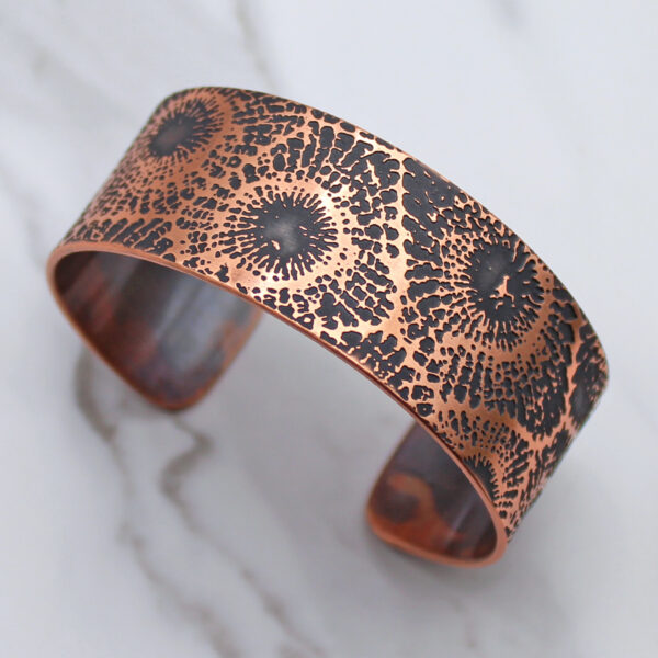 Petoskey Stone Pattern Copper Bracelet