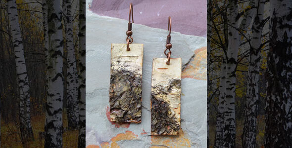 Birch Bark Earrings: Nature’s Beauty