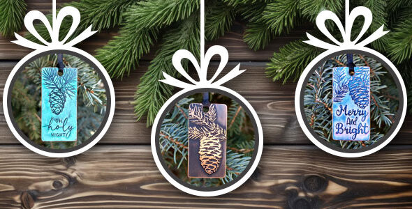 Handcrafted Copper Christmas Ornaments