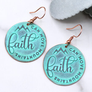 Faith-inspired Copper Earrings