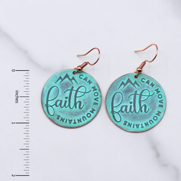 Faith-inspired Copper Earrings