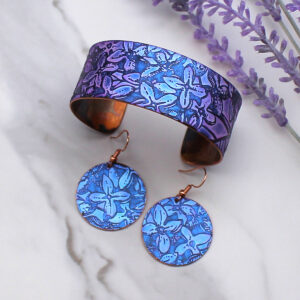 Lilac Copper Jewelry Set