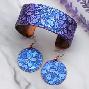 Lilac Copper Jewelry Set