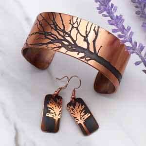 Tree Copper Jewelry Set