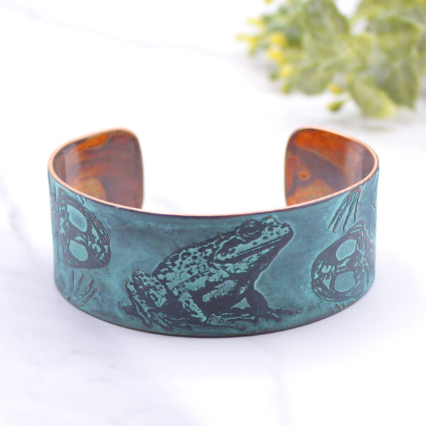 Frog Biology Handmade Copper Bracelet