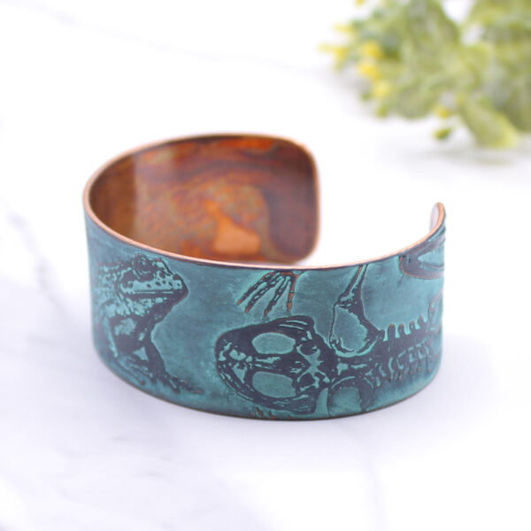 Frog Biology Handmade Copper Bracelet