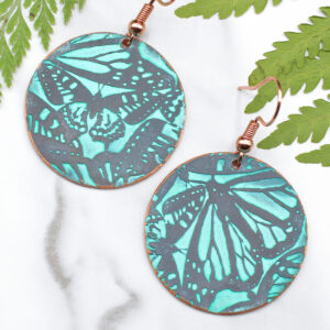 Butterfly Menagerie Copper Earrings