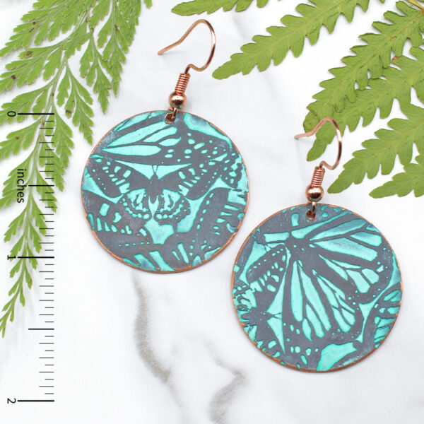 Butterfly Menagerie Copper Earrings