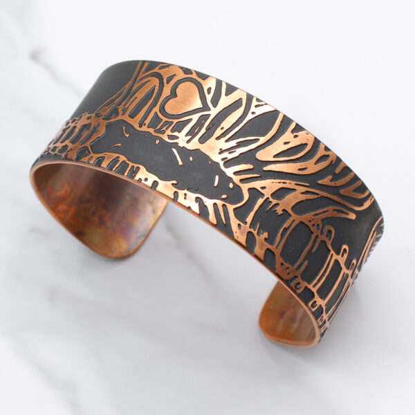 Skeleton Veil Between Copper Cuff