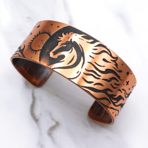 fire horse copper bracelet
